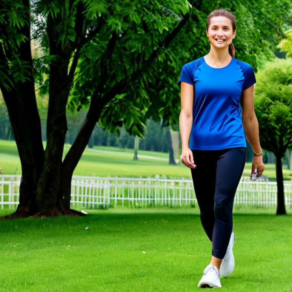 **
"A woman in modest athletic wear, walking in a lush green park, safe for work, appropriate content, fully clothed, professional, perfect anatomy, correct proportions, well-formed hands, proper finger count, natural body proportions, natural pose, high quality, professional photography, daytime, clear sky, trees and flowers in background, family-friendly."
**