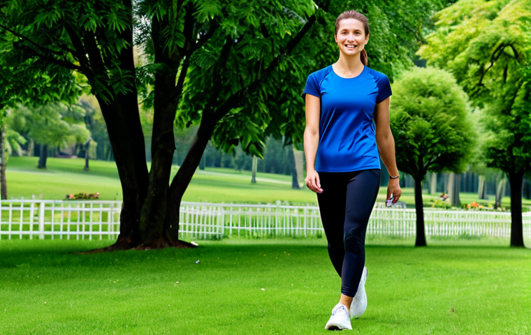 **
"A woman in modest athletic wear, walking in a lush green park, safe for work, appropriate content, fully clothed, professional, perfect anatomy, correct proportions, well-formed hands, proper finger count, natural body proportions, natural pose, high quality, professional photography, daytime, clear sky, trees and flowers in background, family-friendly."
**