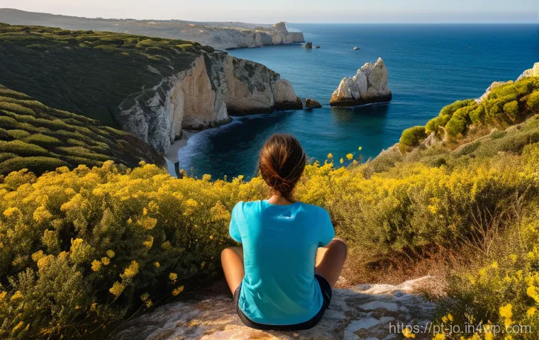 그린 운동 처방의 사회적 영향력 - A Moment of Coastal Serenity in Portugal**
**Prompt:** A young adult, of ambiguous gender, with a p...