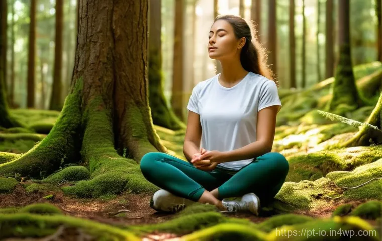 그린 운동 처방의 참여자 동기 부여 방법 - **Prompt 1: Serene Forest Bathing in Portugal**
"A person, appearing to be in their late 20s to ...