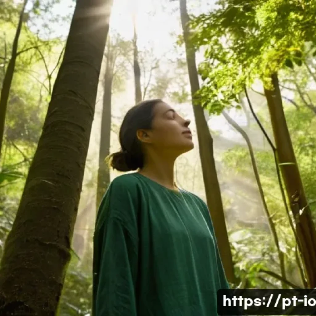 그린 운동 처방의 참여자 경험 공유 - **Prompt: Serene Forest Bathing in a Portuguese Natural Park**
    A young Portuguese woman (20s-30s...